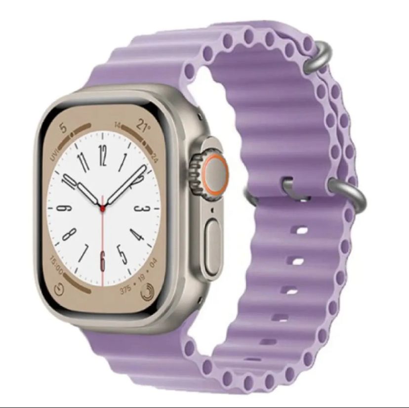 Ocean silicone Band Strap for Smart Watch Ultra 8 7 6 5 4 SE 45mm 49mm 44mm 42mm