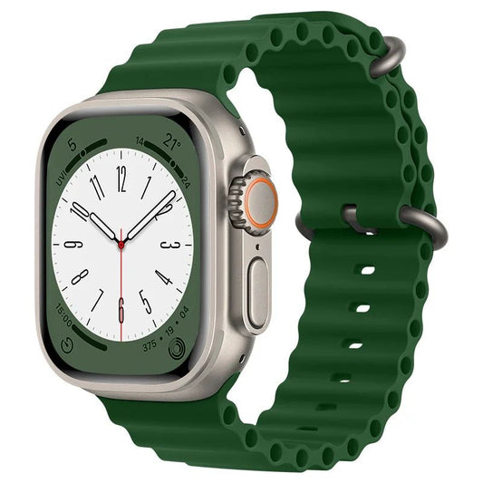 Ocean silicone Band Strap for Smart Watch Ultra 8 7 6 5 4 SE 45mm 49mm 44mm 42mm