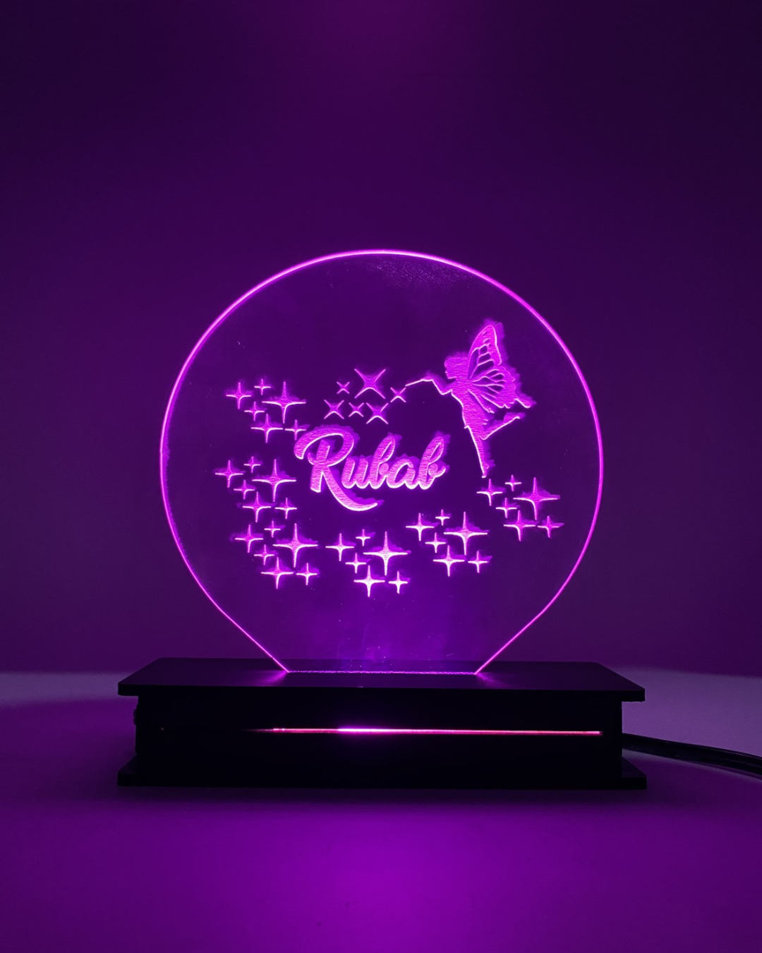 Customized Wedding Acrylic LED Lamp