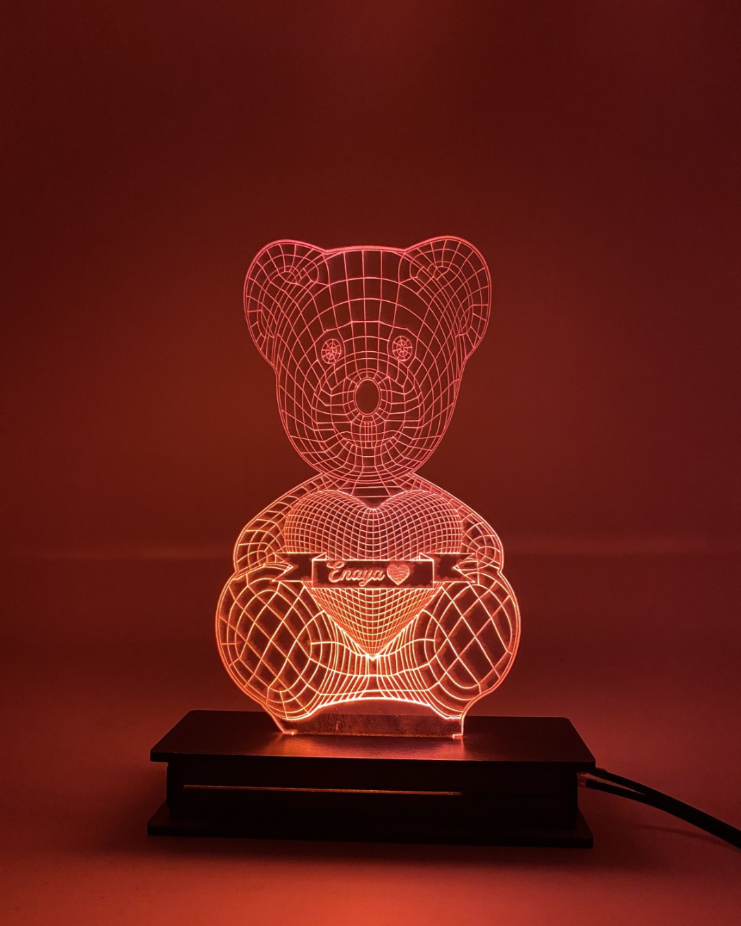 Customized Teddy Acrylic LED Lamp