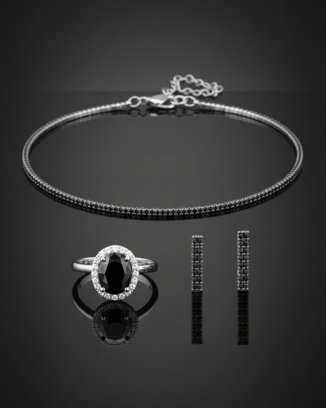 Black Stone Silver Jewelry