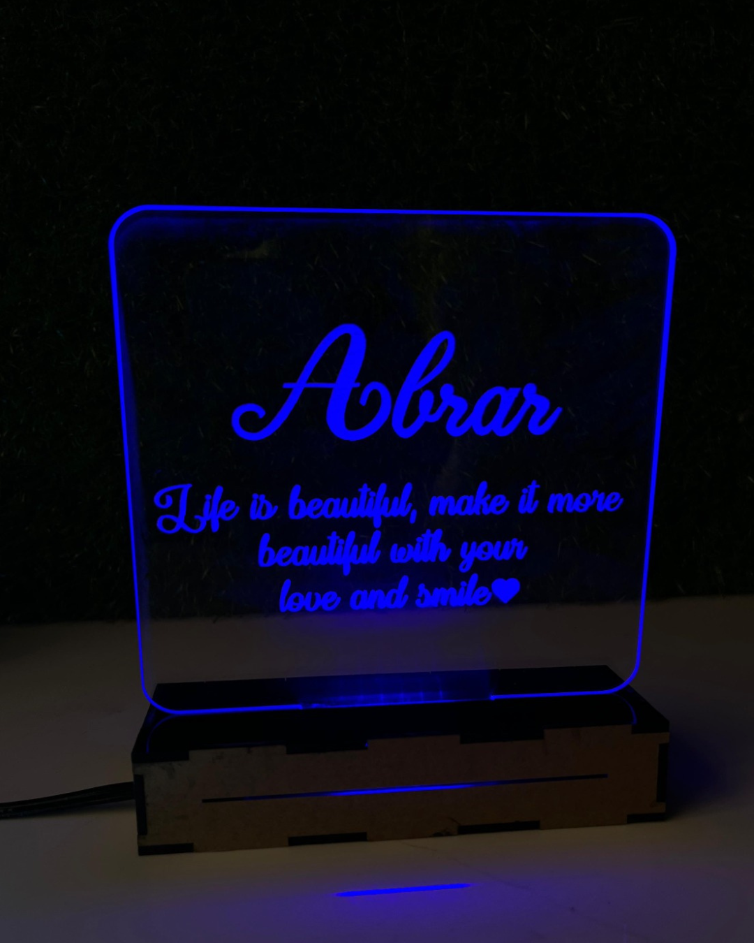 Customized Name Acrylic LED Lamp