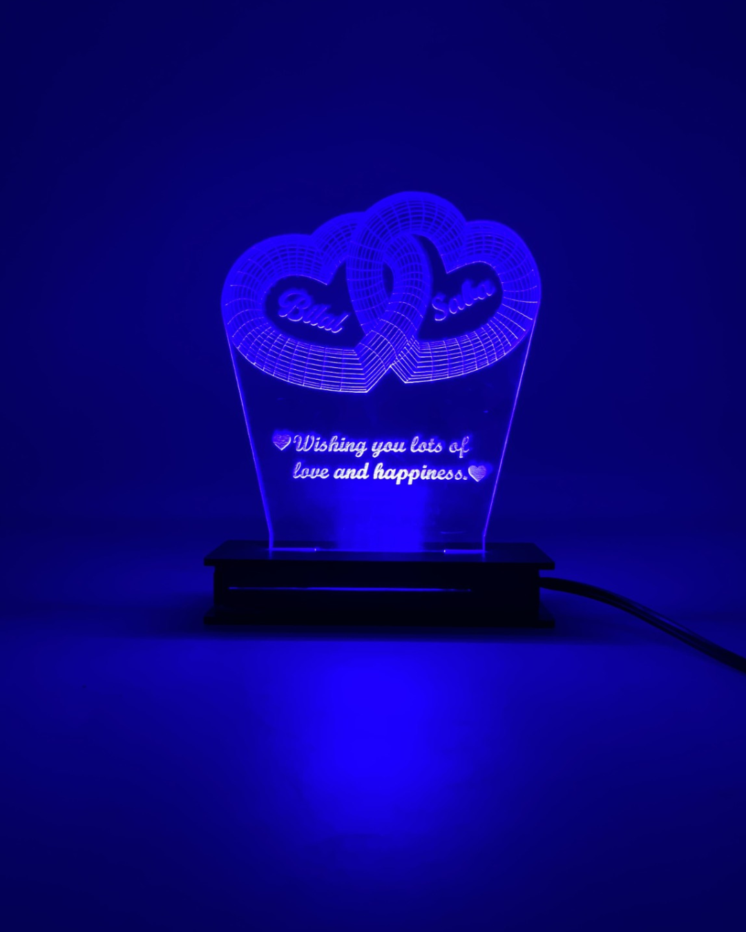 Customized Anniversary Acrylic LED Lamp