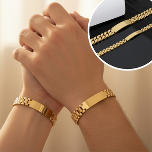 Gold Couple Bracelet Set – Matching Set