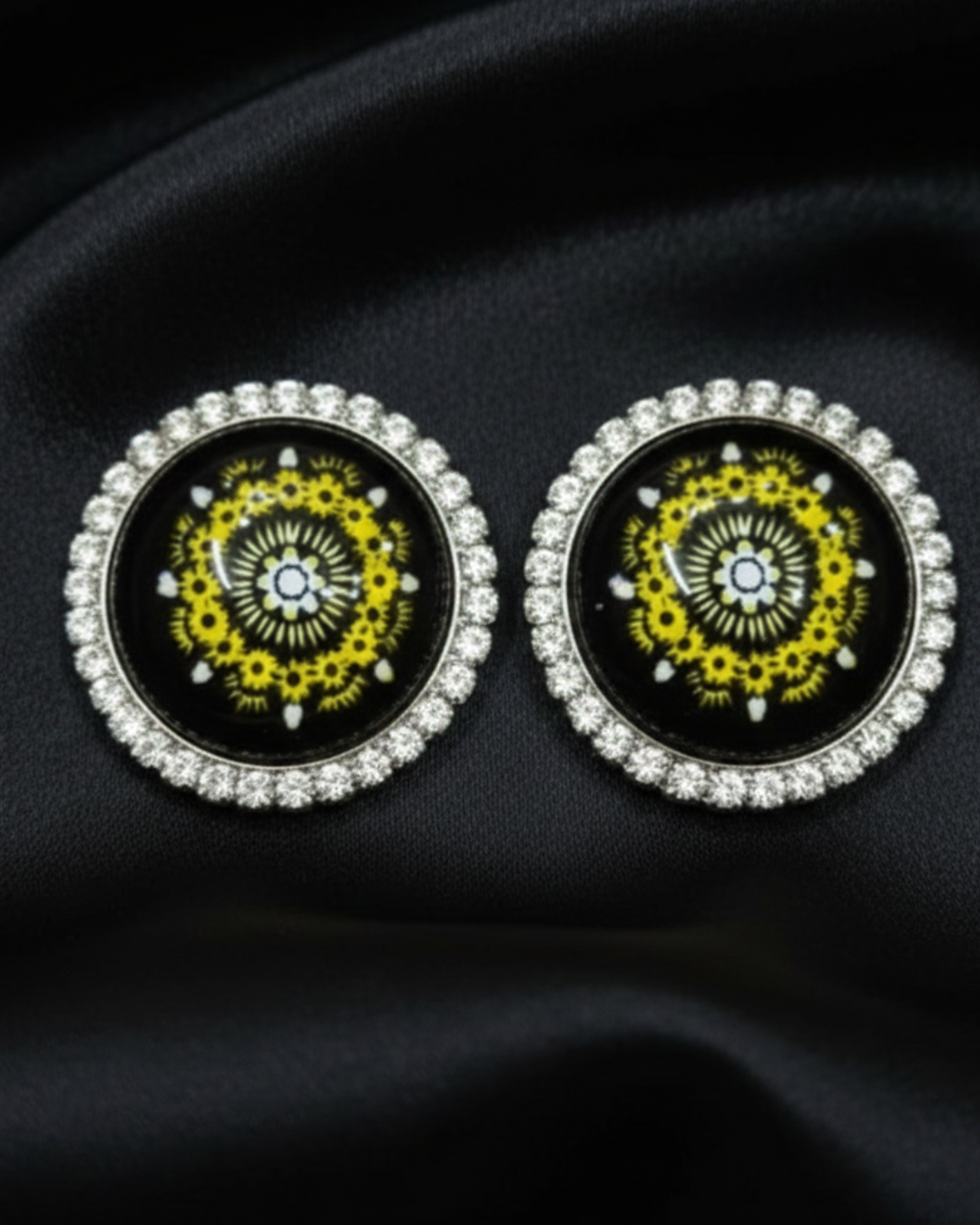 Yellow Radiant Stud Earrings