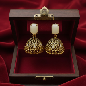 Antique Gold Jhumka Earrings