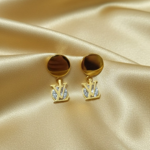 Luxury Gold Logo Earrings
