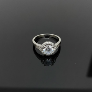 Classic Crystal Halo Ring