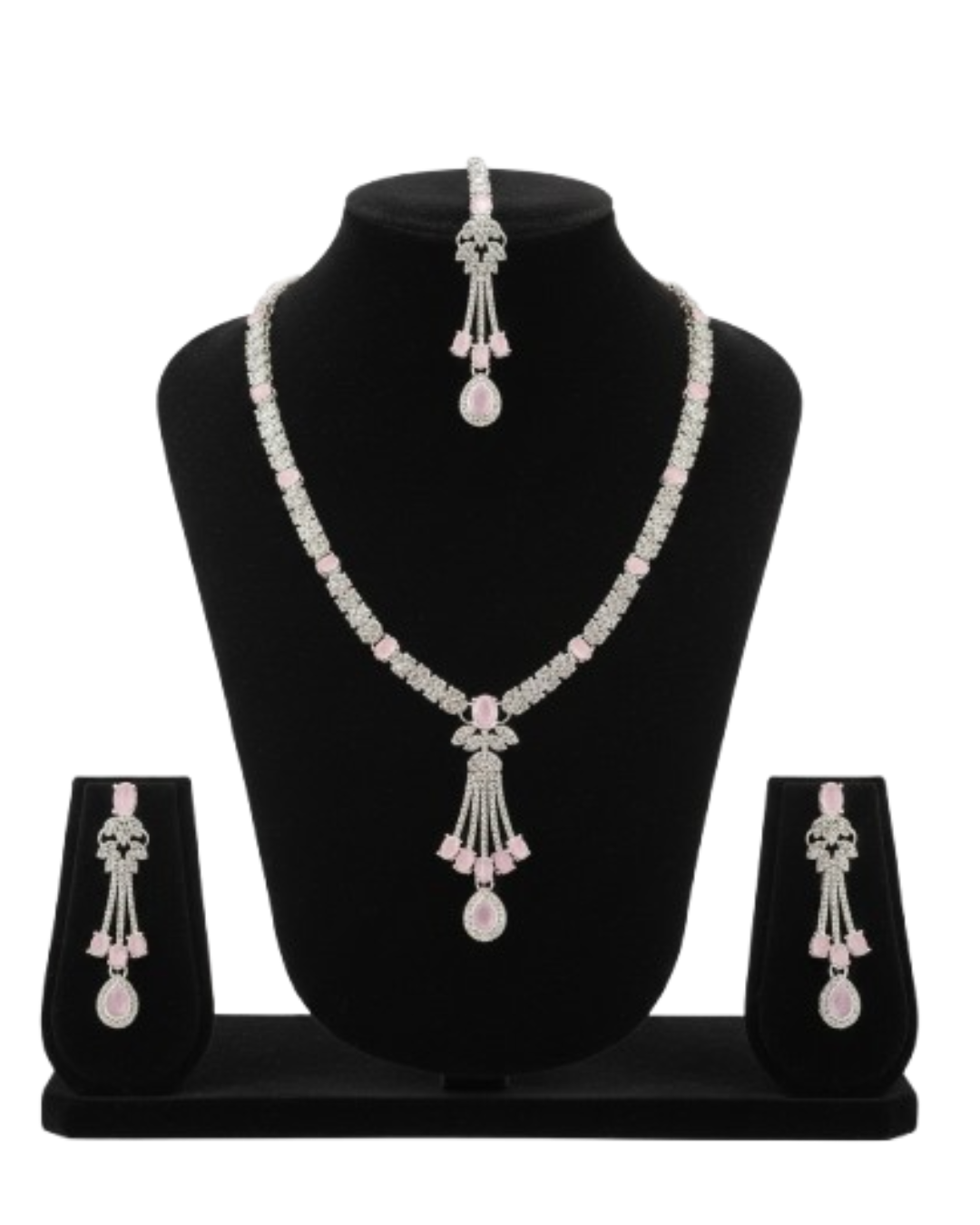 Light Pink Stone Necklace Set