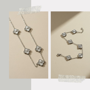 Silver Bloom Bracelet & Pendant Set