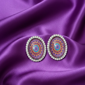 Royal Purple Stud Earrings