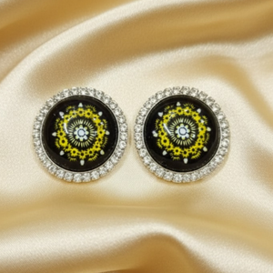 Yellow Radiant Stud Earrings
