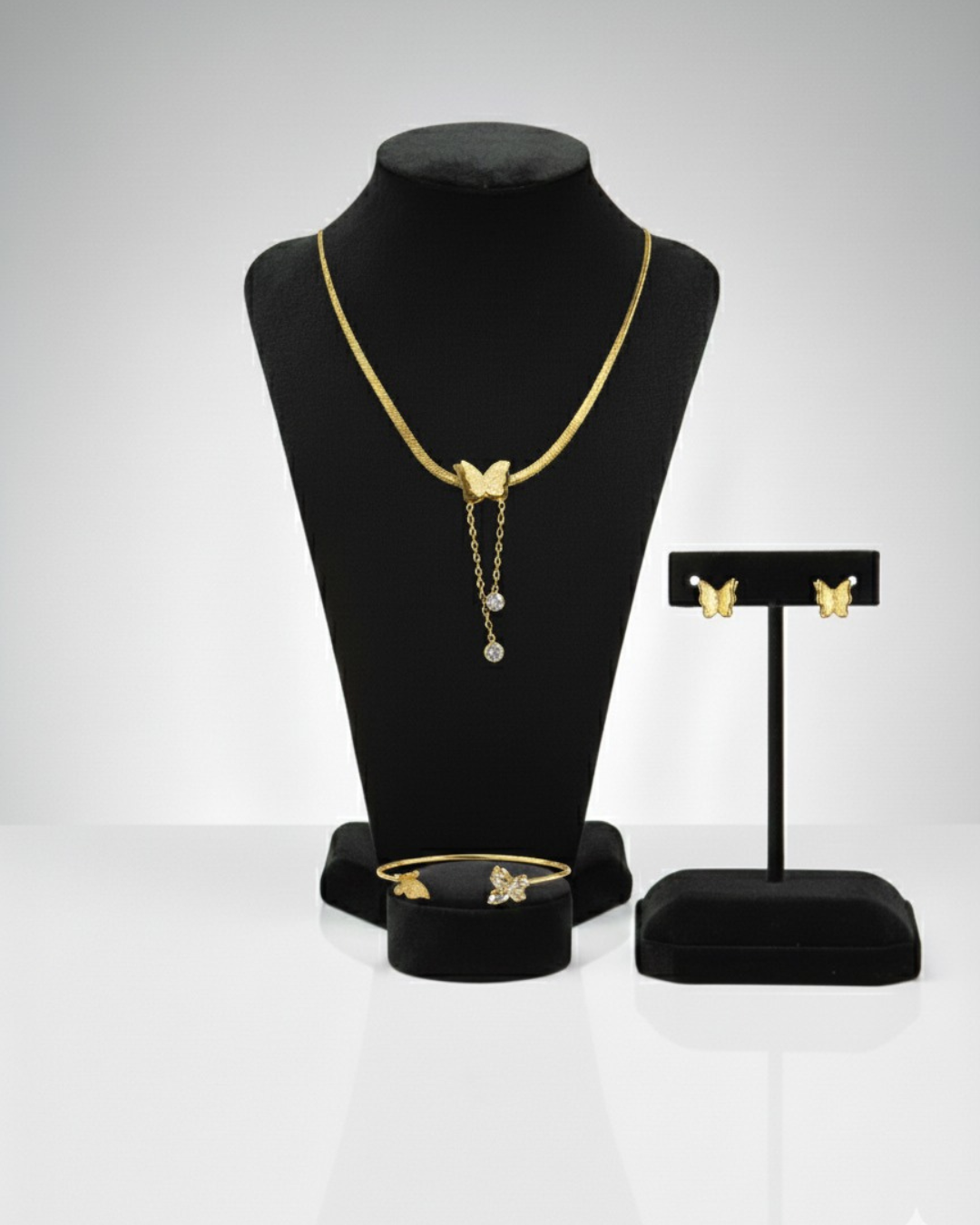 Gold- Butterfly Jewelry Set